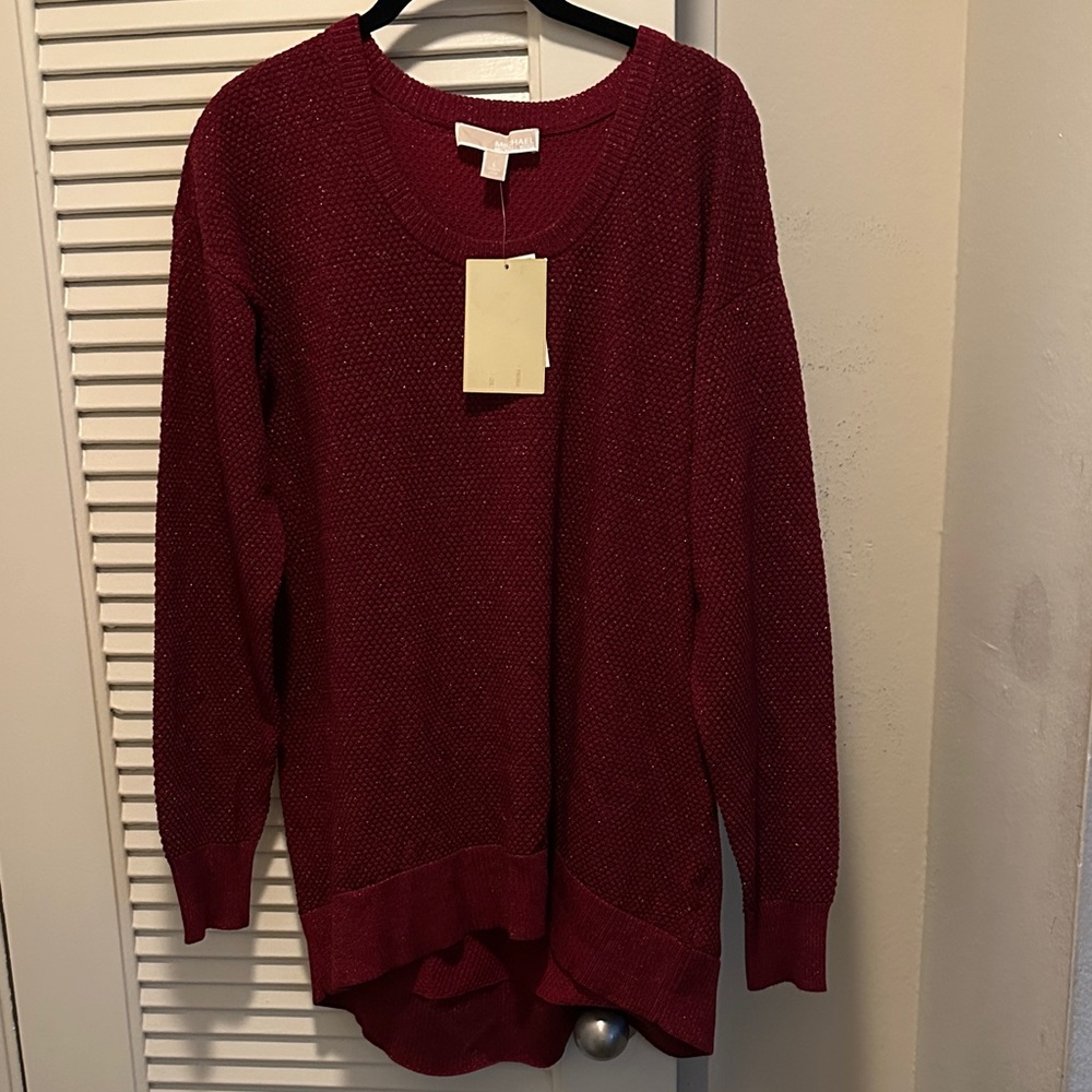 Michael Kors Burgundy Crewneck Sweater